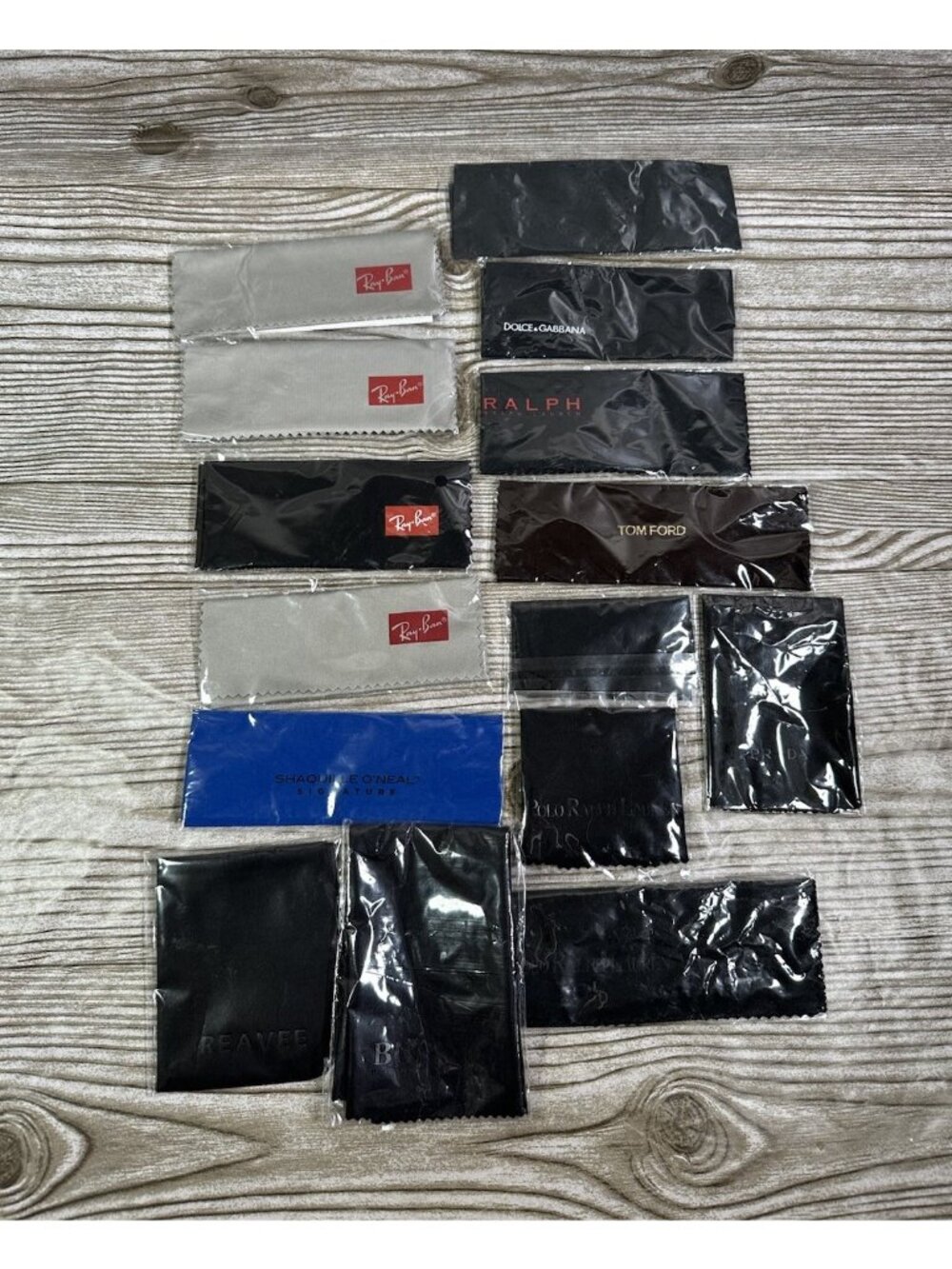 Lot Of Designer Sunglasses Eyeglasses LENS Cleaning Cloths Ray Ban Tom Ford Etc